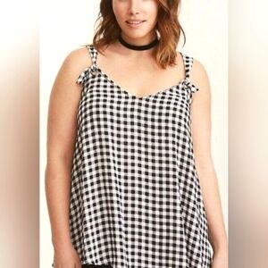 Torrid Plaid Swing Cami With Tie Straps Size 2
